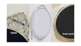 Vanity Mirrors Baroque Frame Mirror Gold Shield Wall Decorative Mirrors Plate Tray Make Up Mirror for Bedroom Home Decor