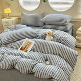 100% Cotton Comforter Cover Stripe Style Duvets Cover Skin-friendly Quilts Cover Home Bedding housse de couette (No Pillowcase)
