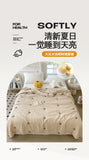 Embroidery Quilt Fluffy Soft Comfort Washed Cotton Embroidery Thin Quilt Machine Washable Blanket Dormitory Single Summer Quilt