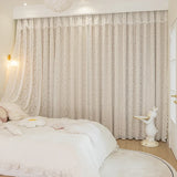 French Pastoral Double-layer Lace Curtain with Curtain Head Living Room Bedroom Wave Window Romantic Gauze Curtain Blackout
