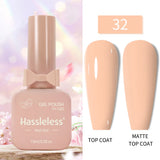 Single-use gel nail polish, classic colors, semi-permanent, removeable by soaking or LED polish, suitable for home and salon use