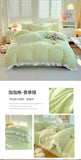 Princess Style Bedding Set Soft Bedroom Decor Comforter Duvet Cover Set Pillowcase Bed Sheet Ruffled Quilt Cover Four Pieces Set