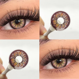 New 1 Pair Colored Contact Lenses for Eyes Blue Graduated Fashion Blue Eyes Lenses Yearly Urban Gray  Brown Yearly