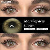 1 Pair Brown Colored Contact Lenses Natural Blue Pupils Eyes Contact lenses Soft Contacts 14.20mm