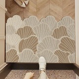 Durable Entrance Mat with Mountain/Wave Design Non-slip Easy-to-Clean Pad for Home Foyer Entrance & Indoor Floors