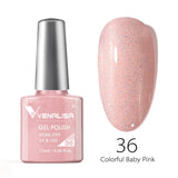 Nail Gel Polish 7.5ml HEMA/TPO FREE Red Sparkle Sequin Gel Nails Beautiful Semi Permanent Soak Off UV LED Gel Polish