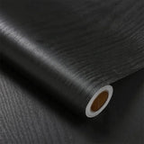 Self-adhesive wallpaper wardrobe waterproof vinyl solid color wood grain bedroom cabinet furniture door renovation wall sticker