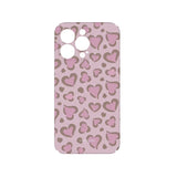 Ins Pink Strawberry Leopard Print  Hard Case for IPhone 16 15 14 13 Pro Max 14 Plus Back Phone Cover for 12 Mini 11 Pro Max