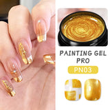 5ml Super Sliver Metallic Gel Nail Polish Holographics Metal Effect Painting Liner DIY Nail Art Decoration Varnish