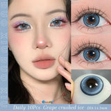 10Pcs Daily Natural Contact Lenses Disposable with Myopia Correction Glasses Myopia Colored Blue Lenses Free Shipping