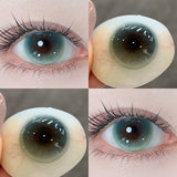 2Pcs Yearly Colored Contact Soft Circular Lenses Power Beauty Pupil Eyes Makeup Blue Natural Fast Shipping Hot Selling