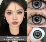 1Pair Fashion Makeup Pampas Series Yearly Purple Contacts Green Eyes Color Lenses Beauty Pupils Eye Color Green Lenses