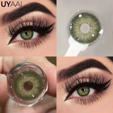 Color Contact Lenses For Eye Cosmetic Black Lens Makeup Beauty Green Eyes Contact Natural Brown Contact Eyes Makeup
