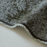 Vintage Artistic Style Pure Cotton Yarn Dyed Jacquard Tassel Throw Blanket Skin Friendly Car Office Single Nap Sofa Thin Blanket
