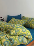 Suower Pure Cotton Color Woven Embroidered Double Layer Bedding Coverlet Quilt Cover Tee Four Piece Set for Students