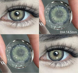 1 Pair Colored Contact Lenses for Eyes Blue Contacts Lenses Green Eye Contacts Beauty Cosmetics Gray Pupils Yearly Use