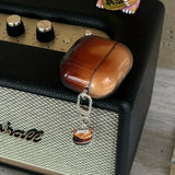 Korea Lovely Transparent Amber Color Soft Earphone Case For AirPods 4 With Coffee Pendant Protective Shell For AirPods Pro 2 3
