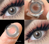 1pair Natural Contact Lenses with Diopters Colored Lenses 0 to -6.00 Degrees Graduation Blue Pupils Myopia Lenses Eyes