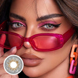 New Russian Girl Pro Color Contact Lenses Blue Lenses for Eyes 1 Pair Natural Look Brown Lenses Fashion Lenses
