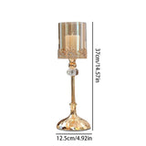 Crystal Candle Holder Luxury Wedding Party Festival Christmas Romantic Dinning Table Centerpiece Candlestick Home Decoration