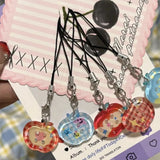 Mobile Phone Lanyard, Clear and Transparent Printed Apple Keychain Pendant, Ins Super Fairy Schoolbag and Pen Case Pendant