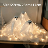 3 Pcs Battery Powered Halloween Ghost Figurine Table Decor Fun Ghost Table Decor Creative Halloween Decorations Light