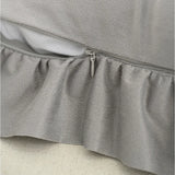 1pc luxury grey Jacquard cushion cover ruffle 45*45cm 30*50cm room decor throw pillow cover for sofa livingroom pillowcase