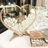 Wooden Heart-Shaped Butterfly Wedding Party Guest Books Commemoration Wedding New Year Decoration Wedding Birthday Home Ornament