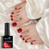 Red Cat Eye Nail Polish Gel Soak Off  UV LED Nail Magnetic Gel Polish Nail Art DlY For Salon & Home For Winter Christmas