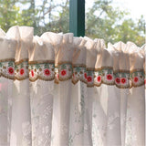 Elegant Short Curtain Punch-Free Half Curtain Small Window Gauze Curtain Velcro Shade Home Decorative