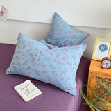2 PCS Full Cotton Pillowcase Adult Kids Large Size 4 Layers Muslin Cotton Pillowcase Bedding Pillow Case with Zipper
