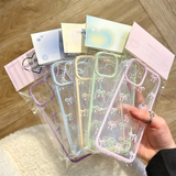 Cute Bowknot Soft Clear Phone Case For iPhone 15 14 13 12 14 16 Pro Max Bowknot Clear Case Candy Cover