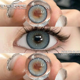 Ikeehome  2pcs Colorful Contact Lenses for Eyes Brown Lenses Colorcon Lenses Beauty Gray Eye Contacts Lens Yearly Blue Lenses