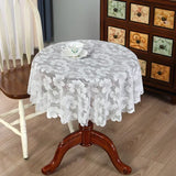 New Style White Lace Round Tablecover Home Minimalist Dining desk Tablecloth Round Dessert Hollowed Out Sheer Table Cloth