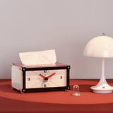 Creative Table Clock with Tissue Box Function Retro Industrial Clock Room Decoration Mute Table Clock Room Office HomeDecor Gift