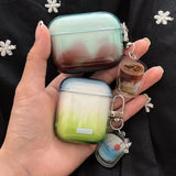 Simple Transparent Gradient Smudging TPU Case For Apple Airpods 2 3 Earphone Coque Soft Silicone Funda For Airpods Pro 2nd Cover