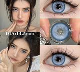 New 2pcs Colored Contact Lenses for Eyes with Prescription Myopia Lenses Natural Blue Iris Lens High Quality Soft Lenses