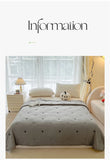 Embroidered Summer Quilt Washed Cotton Girl Home Comfortable Skin Friendly Soft Air-Conditioned Thin Quilted Queen Size Blankets