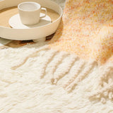 All-Season Cozy Throw Blanket Home Bed End Towel Soft Fringed Blanket for Sofa Bed Office Nap Cover Multifunction Bedspread