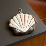 New Summer Ocean Themed Hand Towel, Shell Starfish Shaped Plush Hand Towel, Bathroom and Kitchen Hanging Towel