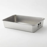 Stainless Steel Tray Side Handles Rectangular Serving Tray Stainless Steel Hotel Pan Seamless Home Container Stackable