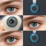 6-Month Disposable Gray&Brown Color Contact Lenses 1 Pair Cute Eyes Cosmetic Contacts for Daily Makeup & Party