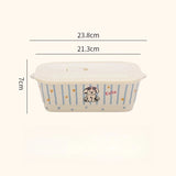 Microwave Oven Specific Ceramic Bento Box Divided Into Compartments Dining Box with Lid Fresh Keeping Box Cute