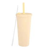 700ml,Double-Layer Straw Cup/MUG,Drinkware,Environmentally Friendly Plastic,Large Diameter,Transparent Milk Tea Cup,Holiday Gift