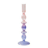 Lilac Glass Candlesticks Candle Holders Wedding Table Centerpieces Nordic Home Decoration Christmas Gift Glass Candle Holder