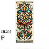 Ikeehome  European Retro Decorative Window Film Self-Adhesive Church Stained Glass Stickers Window Film Privacy Home Decor