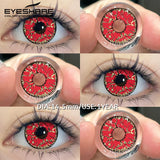EYESHARE 1Pair Cosplay White Lenses Halloween Color Contact Lenses Red Eye Makeup Lenses Crazy Contact Lenses Black Eyes Lens