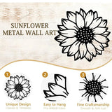 Sunflower Wall Art Decor Flowers Metal Wall Art Sunflowers Home Decorations for Bathroom Farmhouse Living Room Kitchen Office