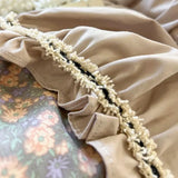 4/6Pcs Elegant French Pastoral Flower Bedding Set Vintage Floral 100% Cotton Double Queen King Duvet Cover Pillowcase Bed Skirt