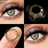 1 Pair Gray Color Contact Lenses for Eyes Natural Brown Blue Lenses Green Eye Contacts Beauty Cosmetic Pupils Yearly